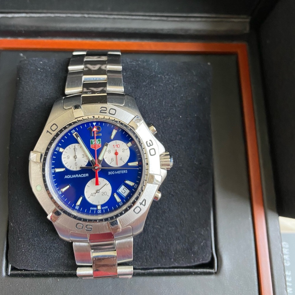 Tag Heuer Aquaracer Blue Dial Men’s Watch, CAF1112. - Picture 2 of 16
